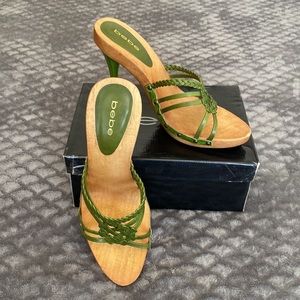 High Heeled Slip-On Sandals